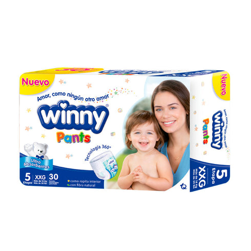PAÑALES WINNY PANTS 30U ET 5 XXG
